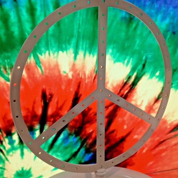 Vintage Earrings Peace Sign Display - Trinket Bowl for Rings, Bracelets, & Watch - Picture 4 of 5